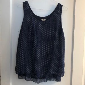 Guisy polka dot silk tank top
